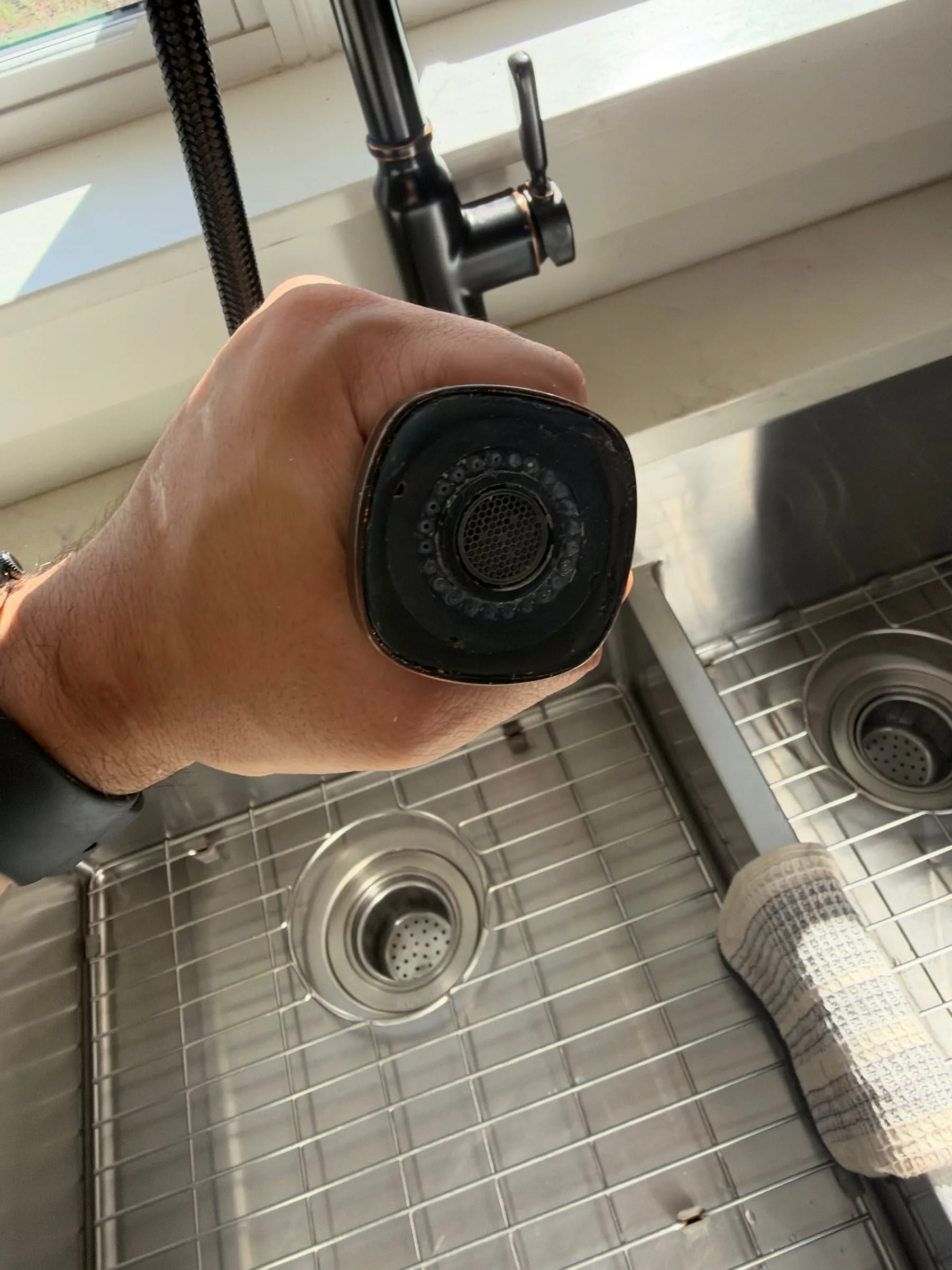The same faucet after cleaning